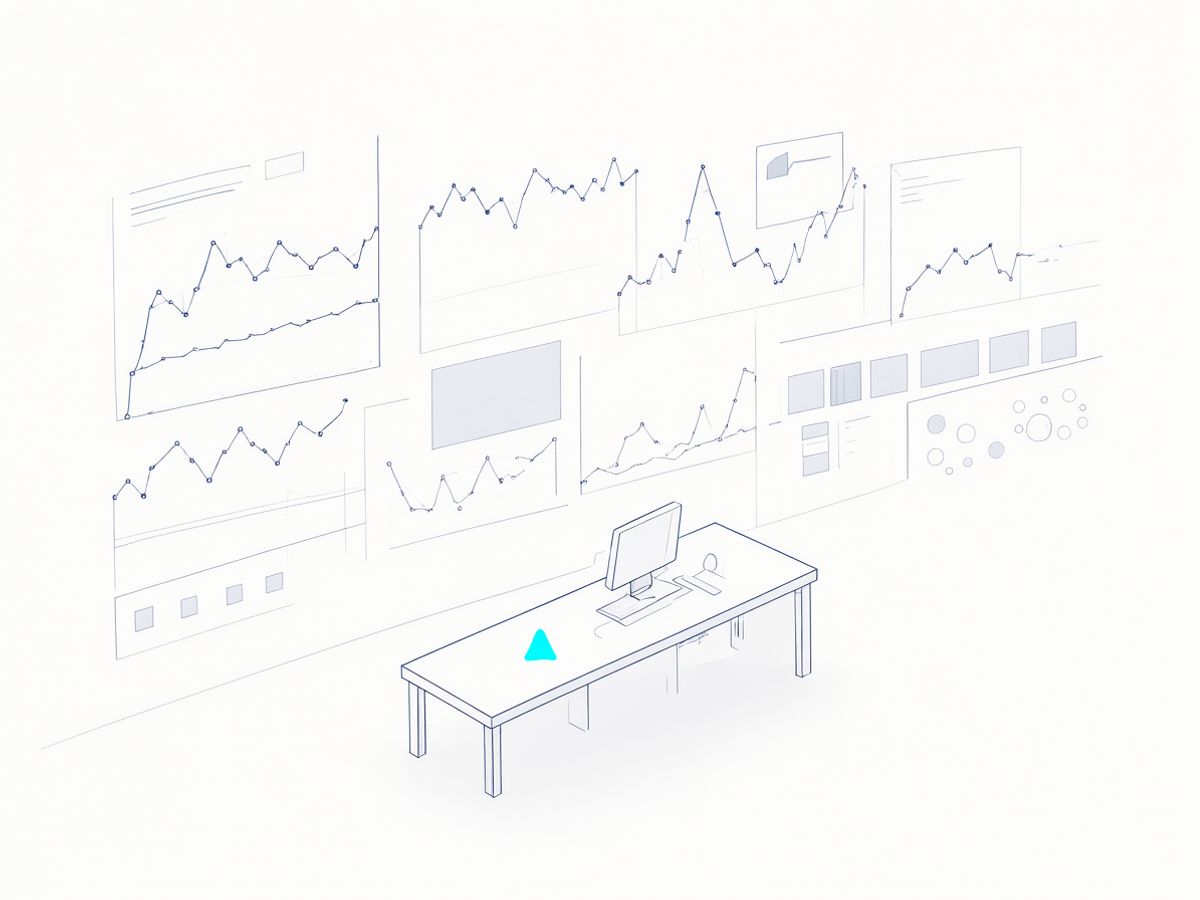 Illustration of a NOC dashboard with charts and node statuses